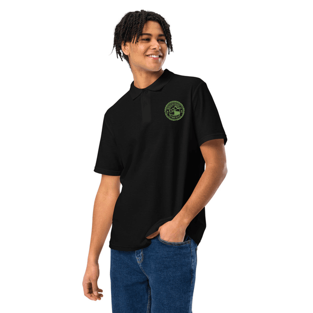 Black / S Unisex pique polo shirt